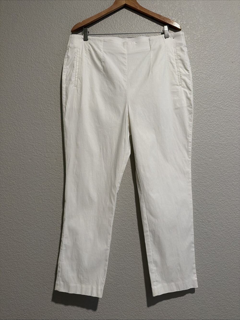 NEW Rafaella Pants High Waisted Pull On Stretch Career Modern Luxury Comfort 18